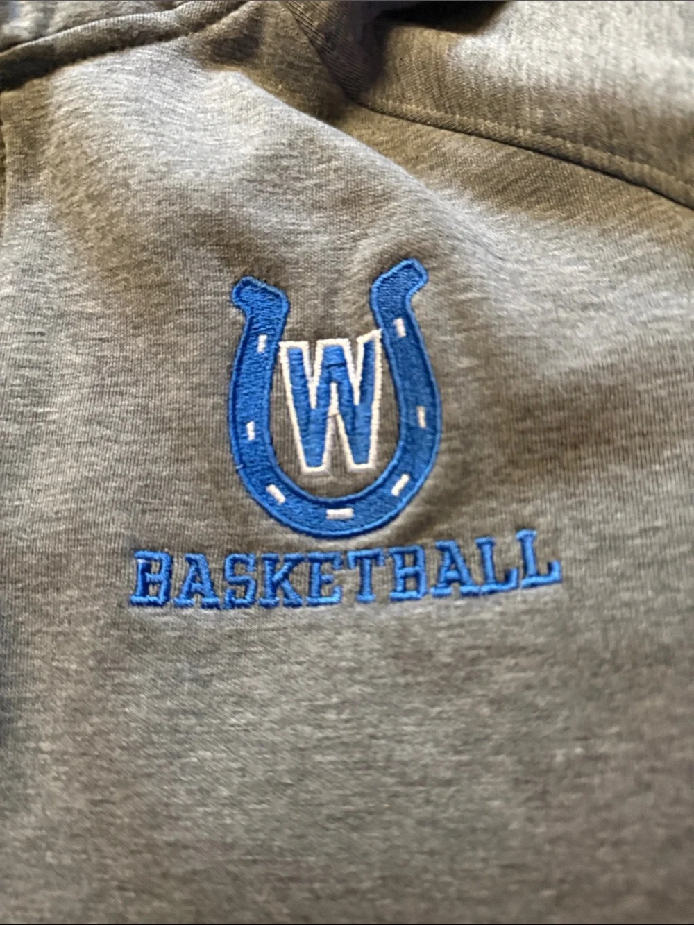 Nike Gray Sweatpants with Blue Basketball Logo